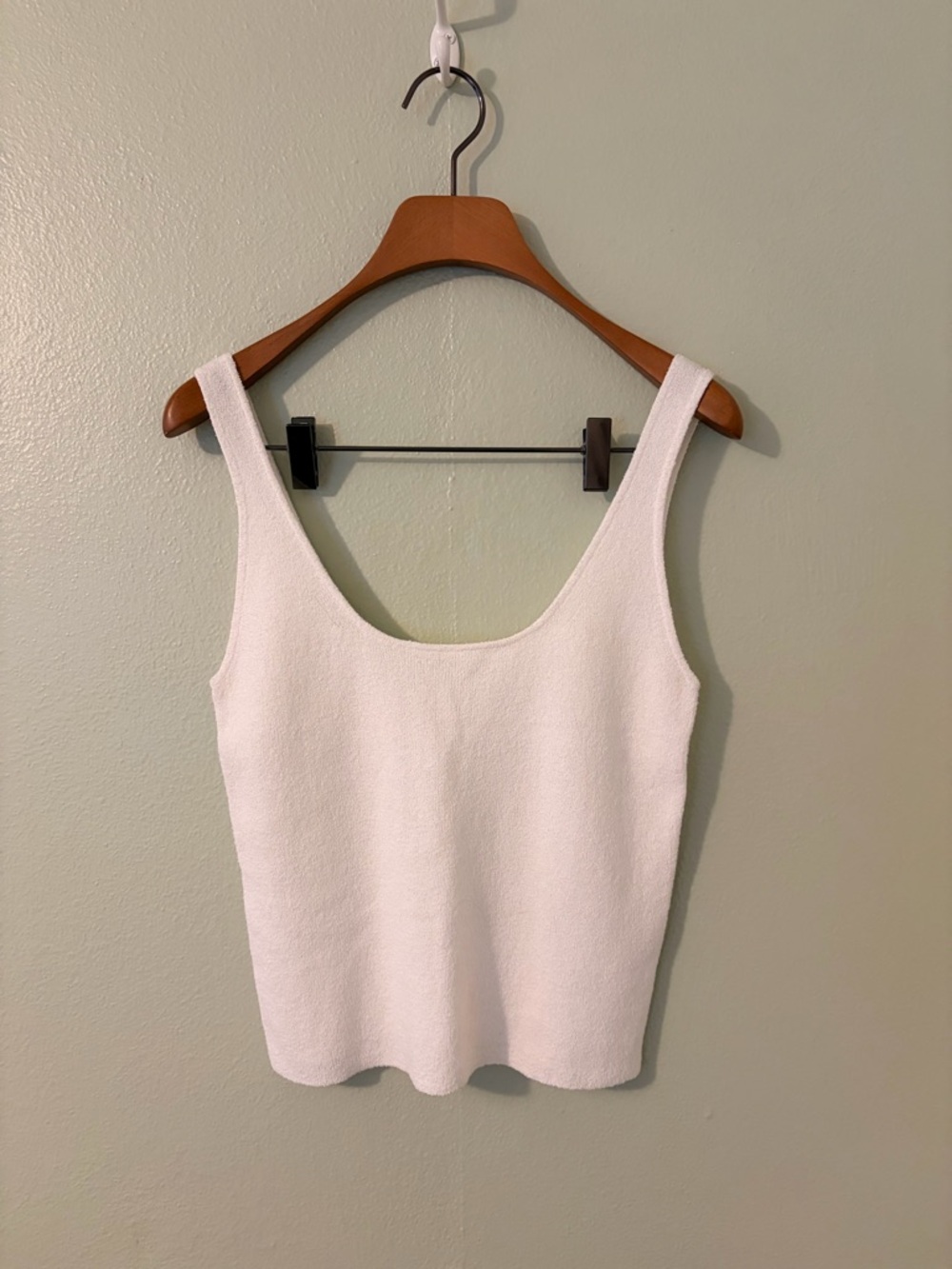 NWOT Rebecca Taylor White Scoop-Neck Tank (flaw on back right strap)